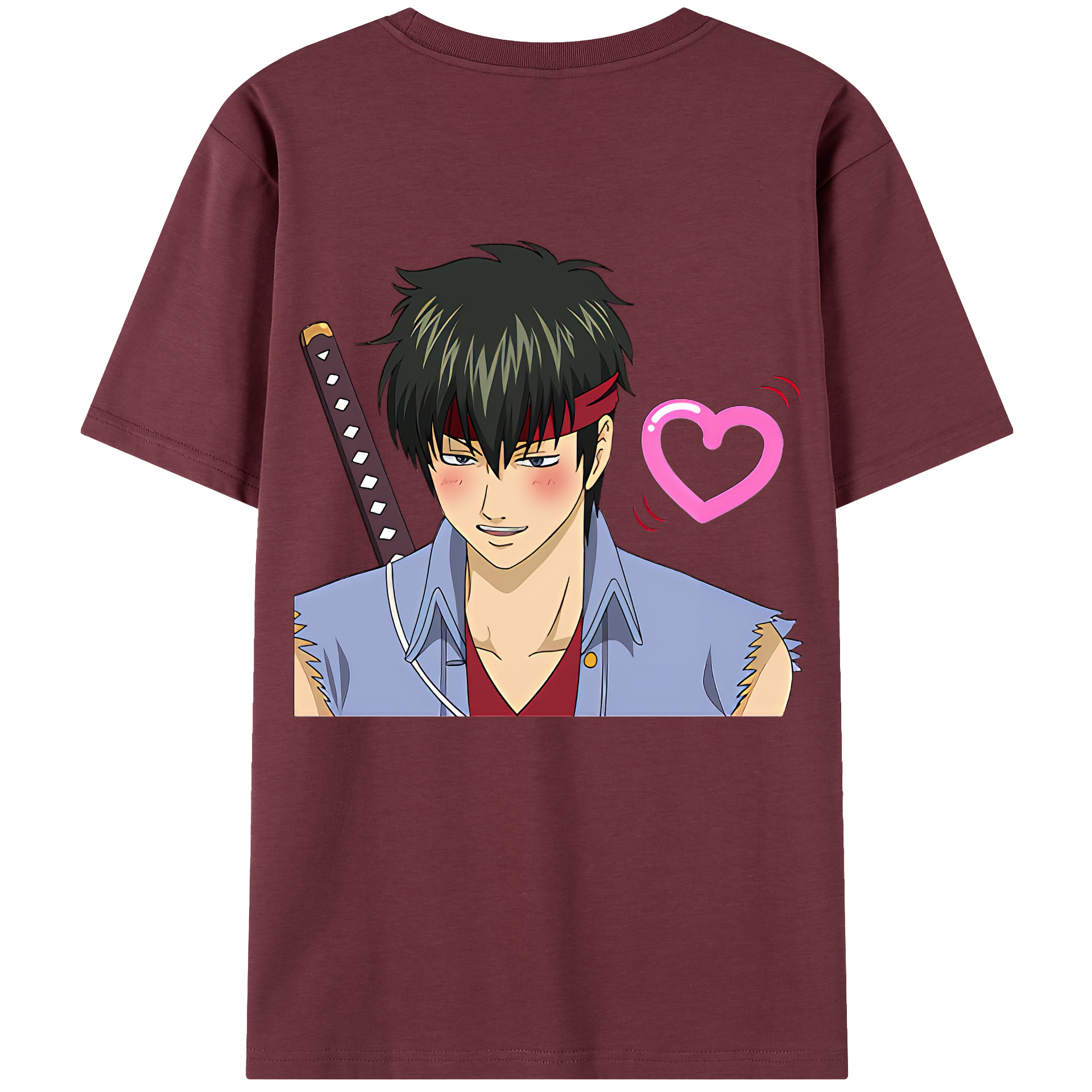 （画像用） ぎんたま 坂田銀時（さかたぎんとき） 神楽 志村新八（しむら しんぱち） GINTAMA Sakata Gintoki Kagura Shimura Shinpachi 綿100％半袖Tシャツ（背面プリント）